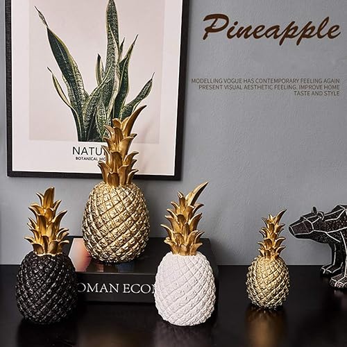 Miniatura 4 de Yardwe Figura de piña, adorno de fruta de resina artificial, decoración de frutas, decoración de fiesta de Hawaii, accesorios de fotografía para el