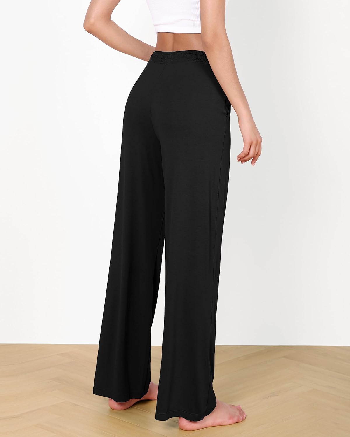 ODODOS Women's Lounge Pants with Pockets Drawstring Lightweight Loose Comfy Casual Pajama Pants-28/30" Inseam - Image 2