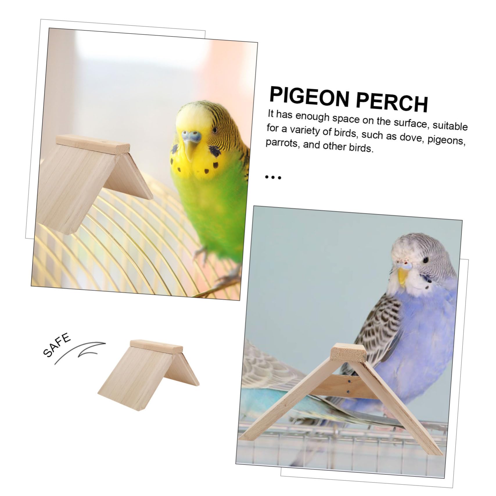 balacoo Lot de 2 perchoirs en bois pour pigeons, perchoirs en bois durable pour colombe hirondelle