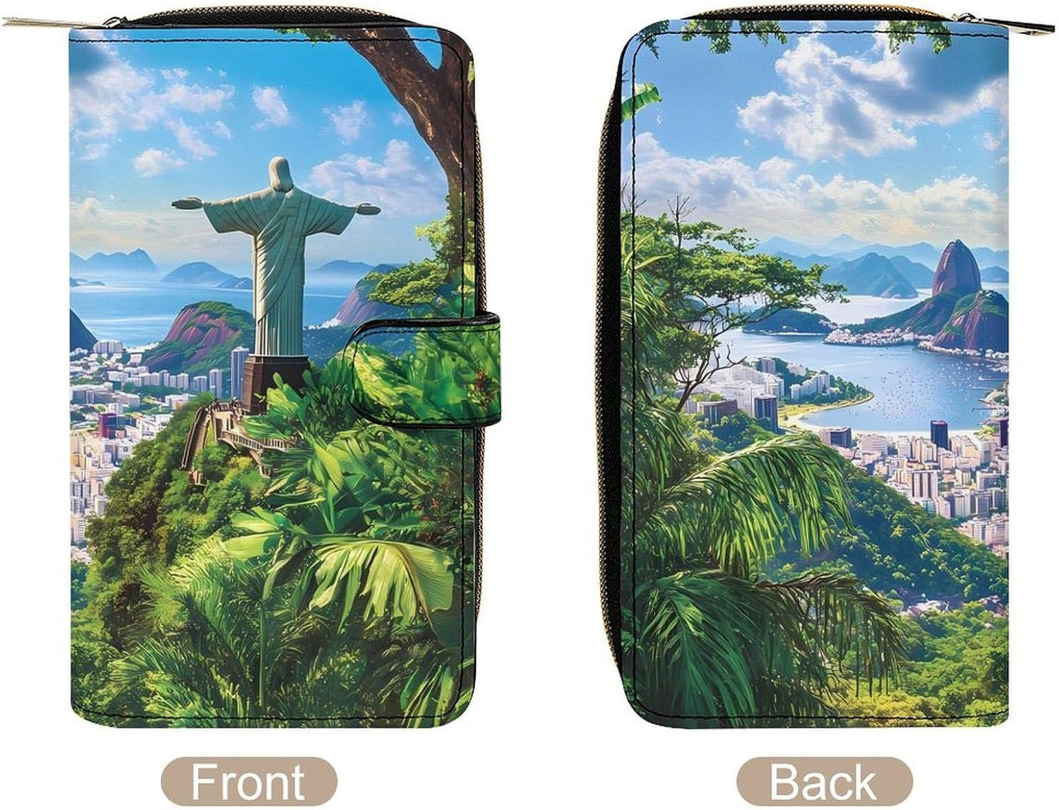 Riodjaneiroes Brazil Redeemeres Women's Long Wallet Leather Large Capacity Wristlet Clutch Purse Wallets