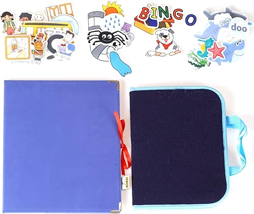 CHEFAN Paquete de 4 juegos de tablero de fieltro y tablero de fieltro plegable