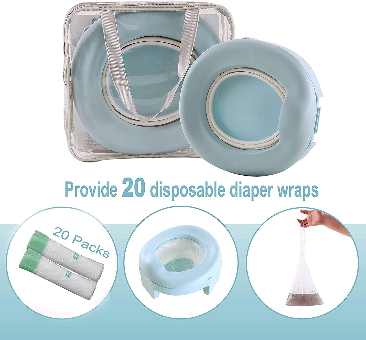 Comfortable Seat for Infants and Toddlers Non-Slip Rubber Potty Topper and Storage Hook : Baby