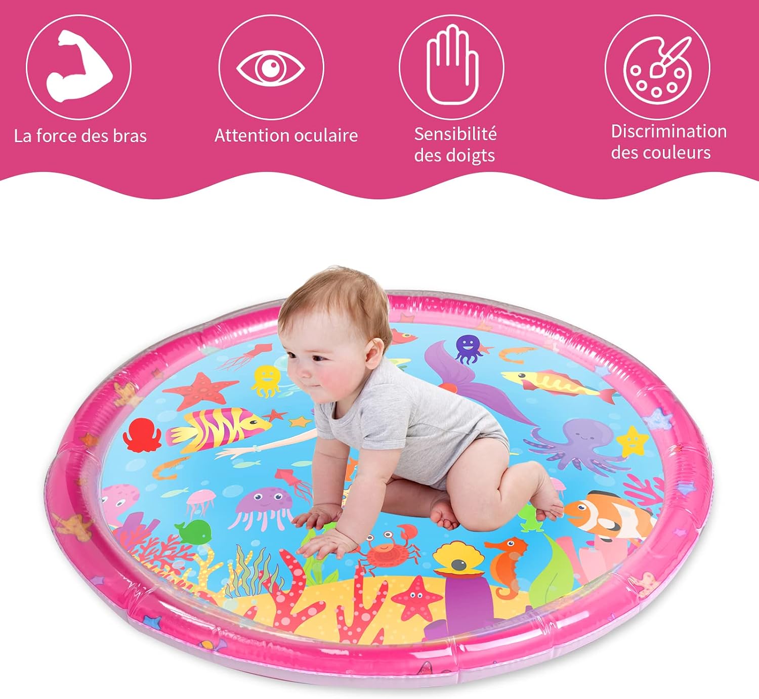 100 100cm Tapis D Eau Gonflablede Bebe Goldge Tapis De Jeu En Pvc Impermeable Centre D Activites Pour La Croissance De Votre Bebe Tapis Bebe Jouet Bebe 3 6 9 12 Mois