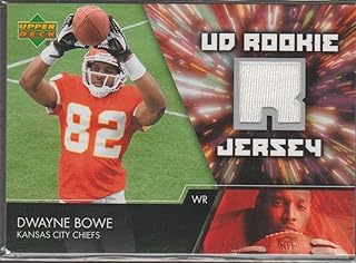 2007 Upper Deck Dwayne Bowe Chiefs Rookie Jersey Football Card #UDRJ-DB