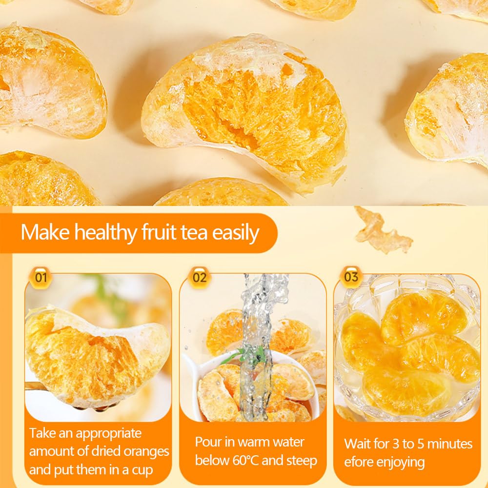 Freeze dried oranges 3.17oz 90g/Oranges lyophilisées, dried tangerines, crispy dried fruits, fruit snacks - Image 6