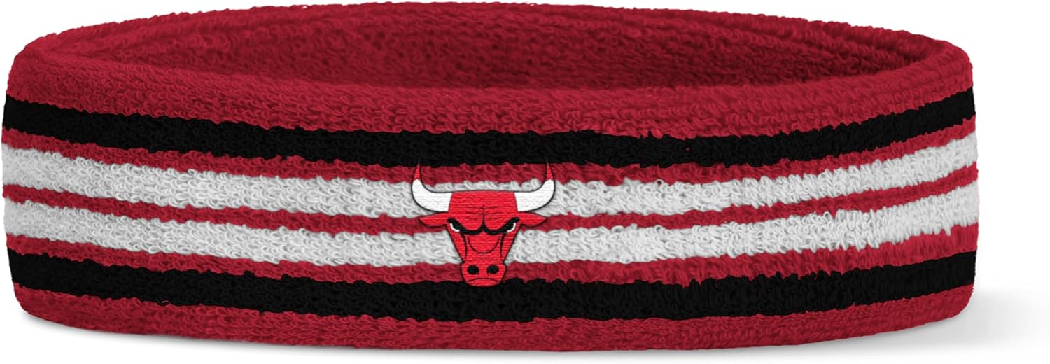 For Bare Feet NBA Officially Licensed Team Logo Headband & Wristband Combo Pack Team Color OSFM