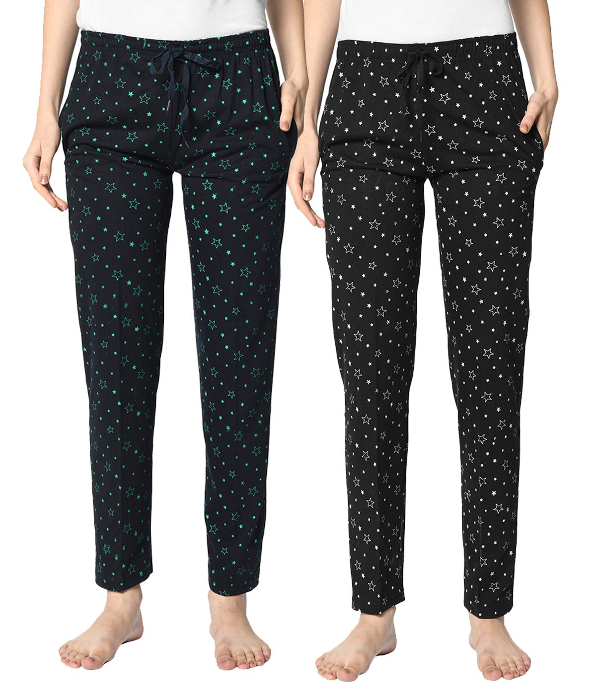 Women Cotton Blended Regular Fit Track Pants(Pack of 2)-D1__NVY__PRT__1Mlg__02-P-image-41