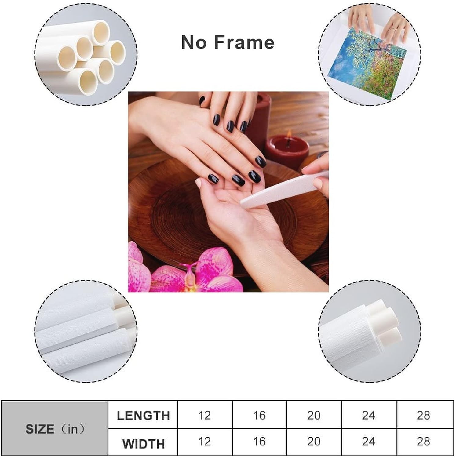 Nail Salon Decoration Manicure Pedicure Canvas Wall Art Decoration Wall Art Paintings Canvas Wall Decor Home Decor Living Room Decor Aesthetic 16x16inch(40x40cm) Unframe-style