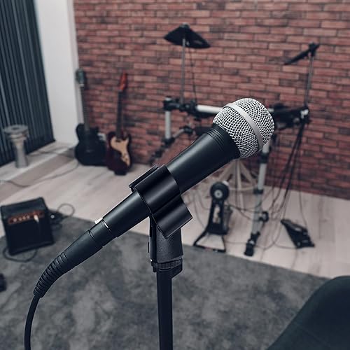 Miniatura 5 de Soporte de clip de micrófono ajustable para micrófono, soporte de micrófono inalámbrico, abrazadera de micrófono para soporte de micrófono con