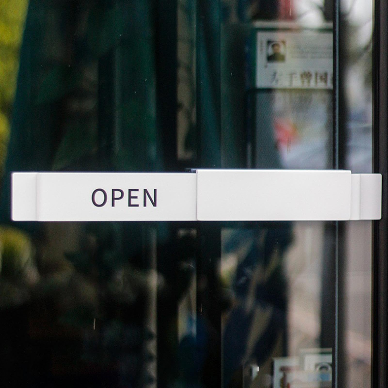 Panneau ouvert pour porte d'entreprise, indicateur de porte coulissante avec texte clair | Indicateur de porte coulissante double face pour les magasins