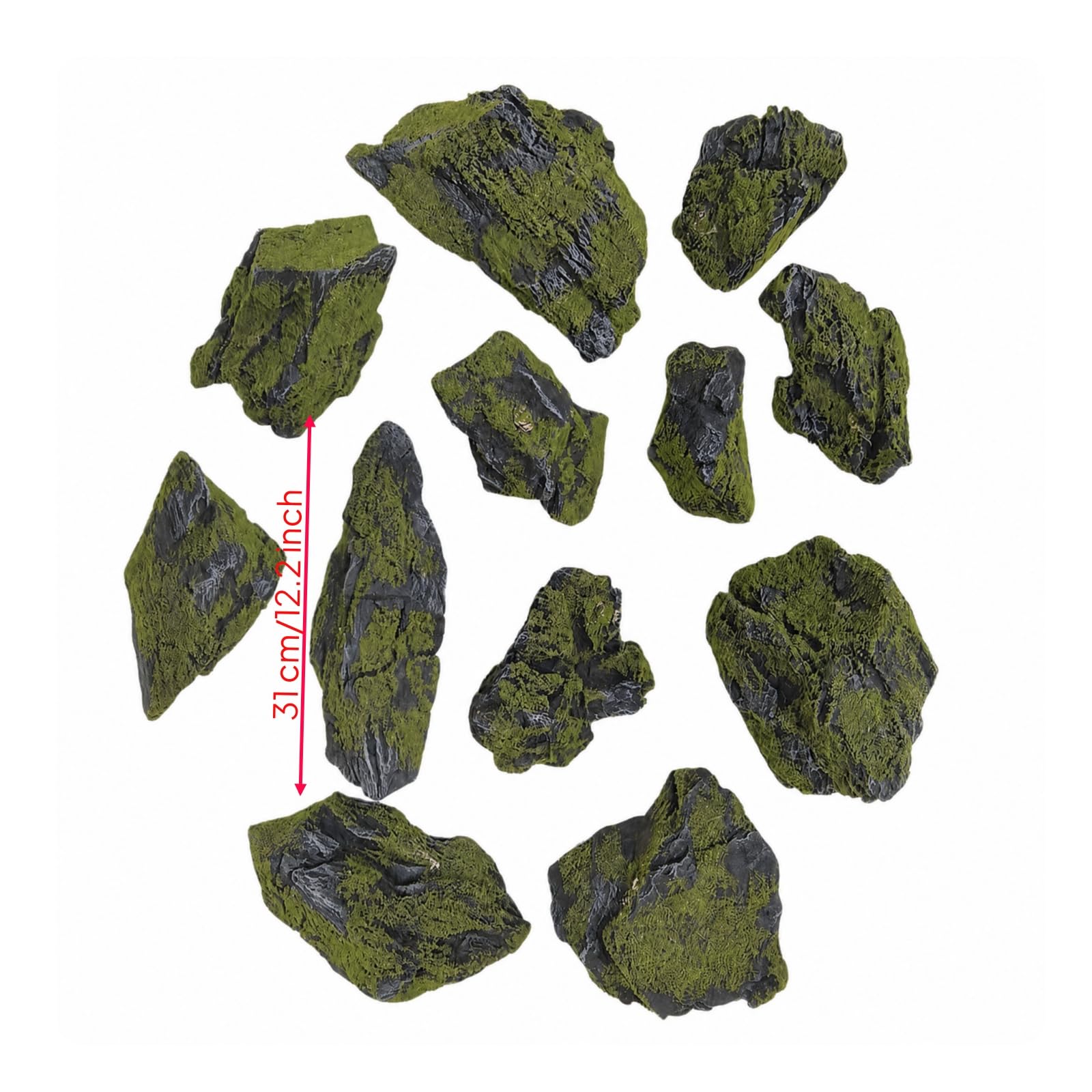 13 Piezas Piedras Vegetación Simulada | s Artificiales vegetación simulada, Ligera, para Jardín, s, Paisajistas, coradores