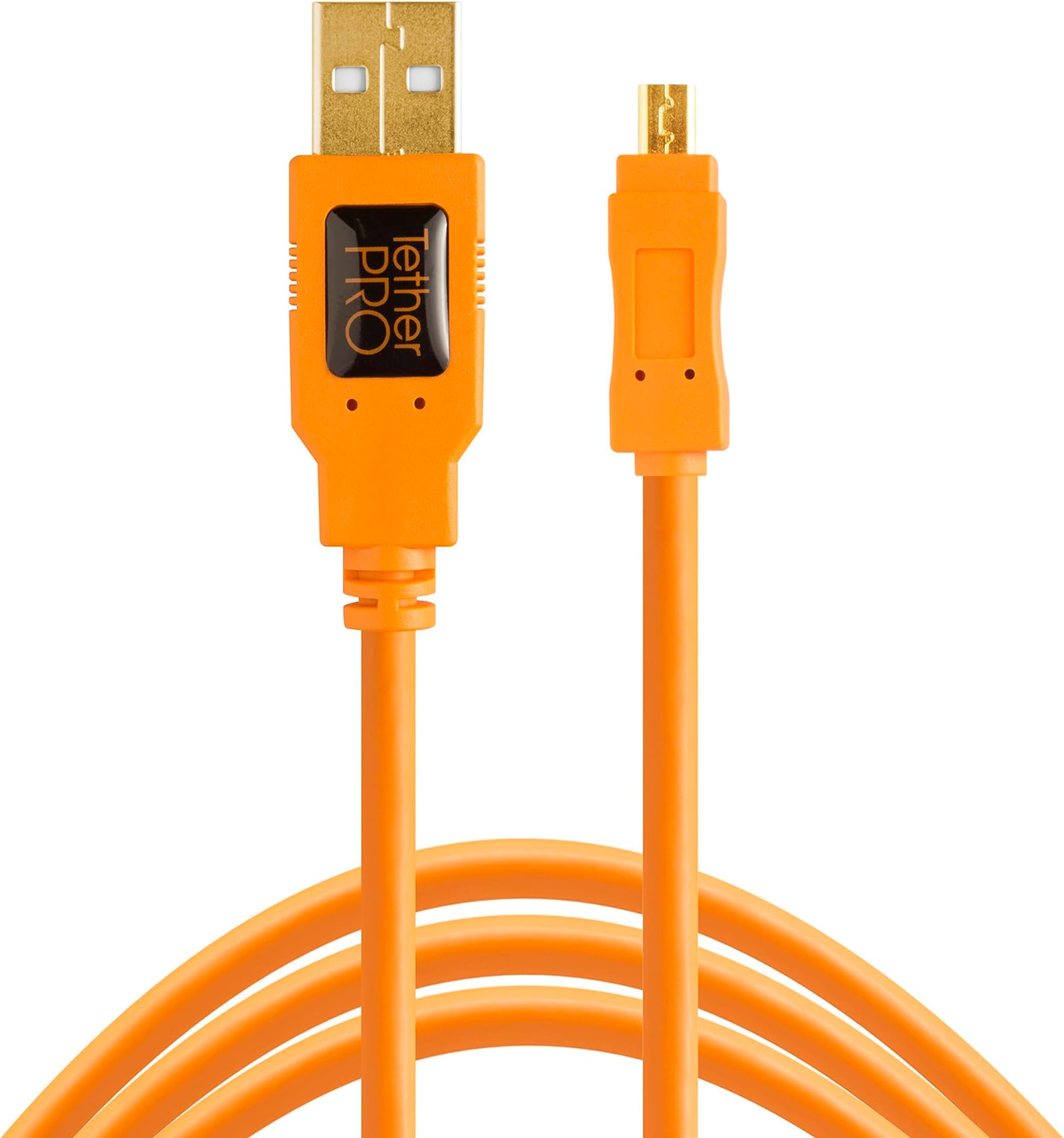 TetherPro USB 2.0 to Mini-B 8-Pin, 15' (4.6m), ORG