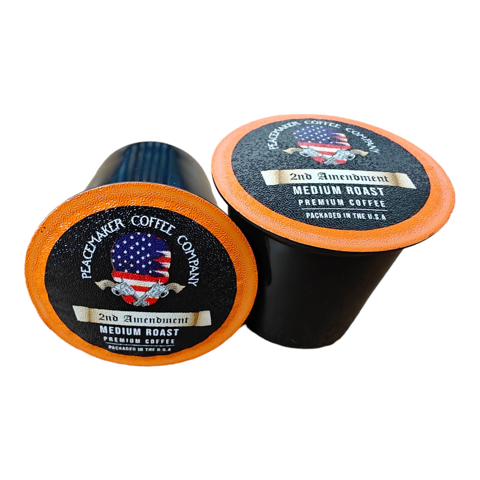 Peacemaker Coffee - 12 Ct. Mold Free & 3rd Party Lab Tested - 2ND Amendment MEDIUM (COFFEE PODS) - Compatible with Keurig 2.0 K-Cup Brewers