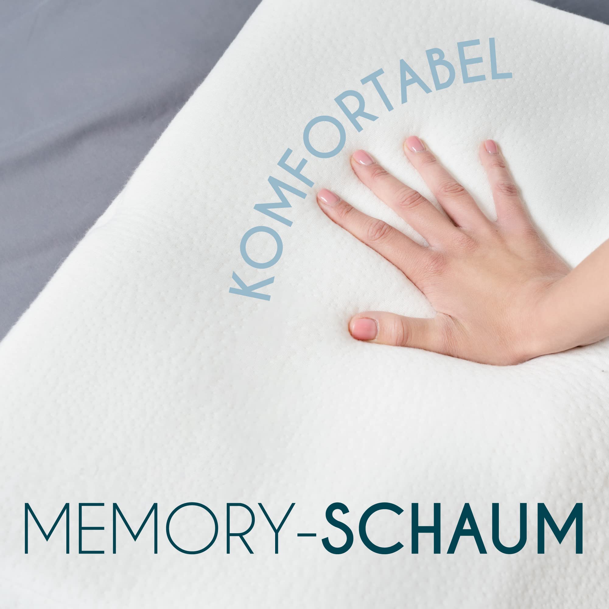 Dreamzie Ergonomisches Venenkissen Beinhochlagerungskissen Made in EU und Oeko TEX - Beinkissen Memory-Schaum - Beinauflage Atmungsaktiv Waschbar Hypoallergen