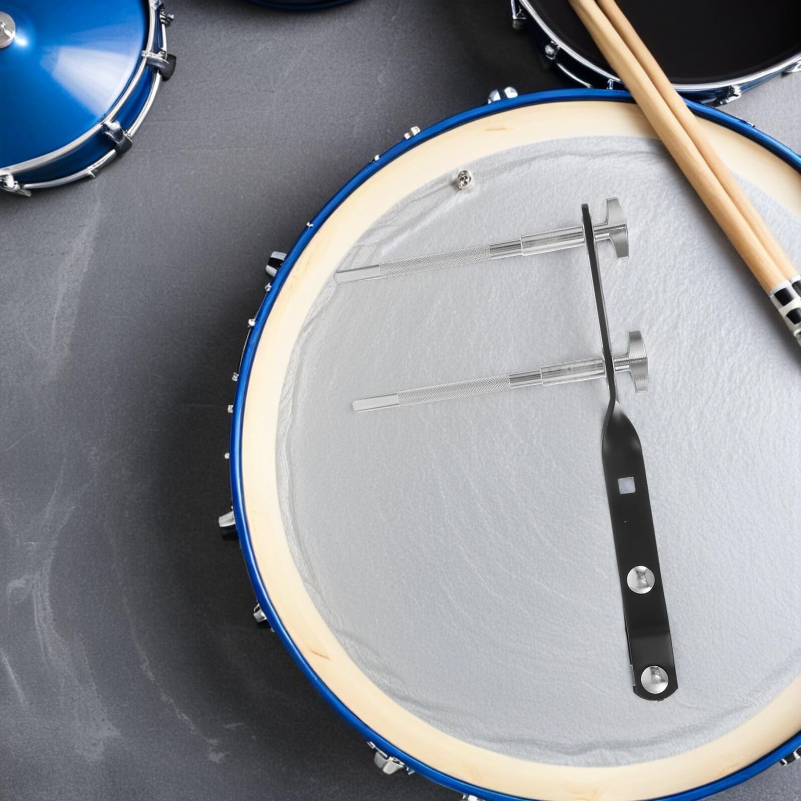 ibasenice Soporte Ajustable para Cencerro con Doble Poste y Brazo Largo, Soporte de Percusión para Estudio y Escenario