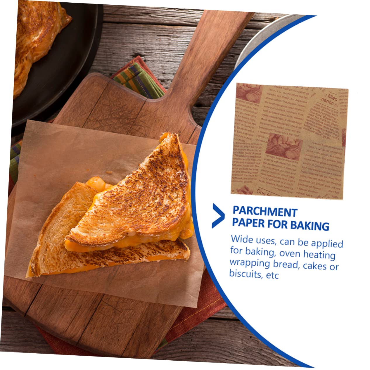 Zerodeko Carta da Forno Antiaderente per Alimenti 30x30 Cm 200 Pezzi Carta Resistente al Grasso per Cottura Sana senza Bpa