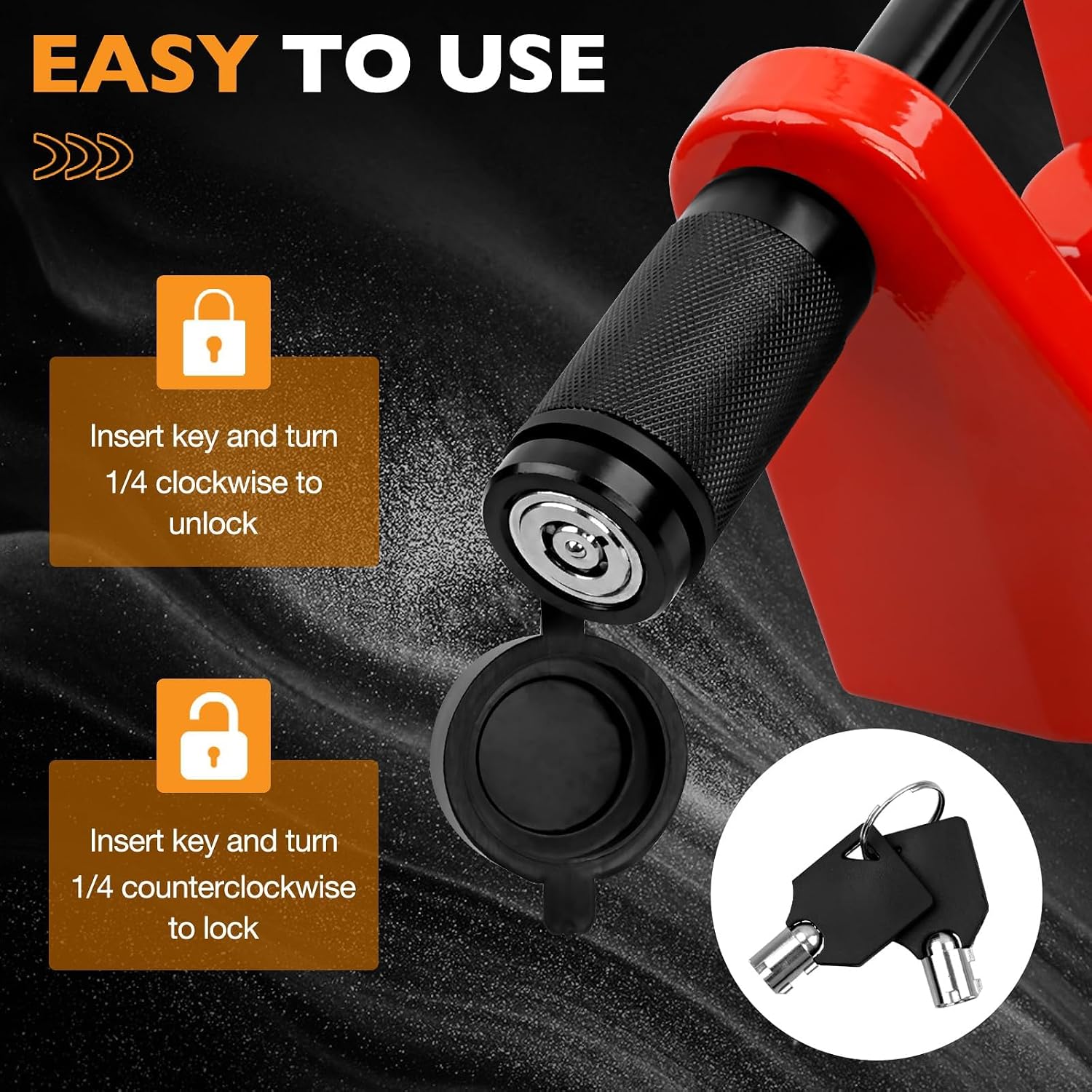 HQPASFY TL-20 Hitch Lock Fits for Bulldog Style Couplers, Hitch Coupler Lock with Pin Lock, Heavy-Duty Trailer Hitch Lock for Bulldog Style Couplers - Red