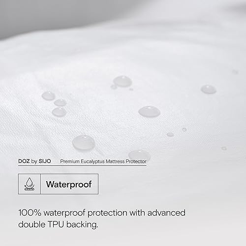 Miniatura 3 de DOZ by SIJO Protector de colchón refrescante, superficie de 100 % lyocell, 100 % impermeable, silencioso, refrescante, tela de aire 3D transpirable,