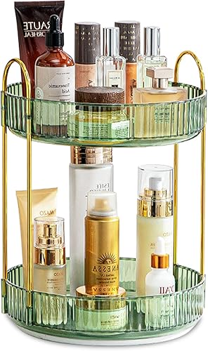Organizador de maquillaje giratorio de 360, bandejas de baño, organizador de encimera, carrusel de maquillaje, estante giratorio de gran capacidad,