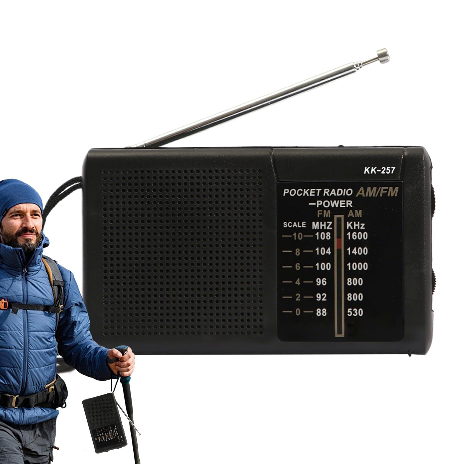 Radio AM,Radio Transistor Portable Alimentée Par Piles Avec Haut-Parleur | Appareil Électronique à Réception Optimale Pour Voiture Garage Maison