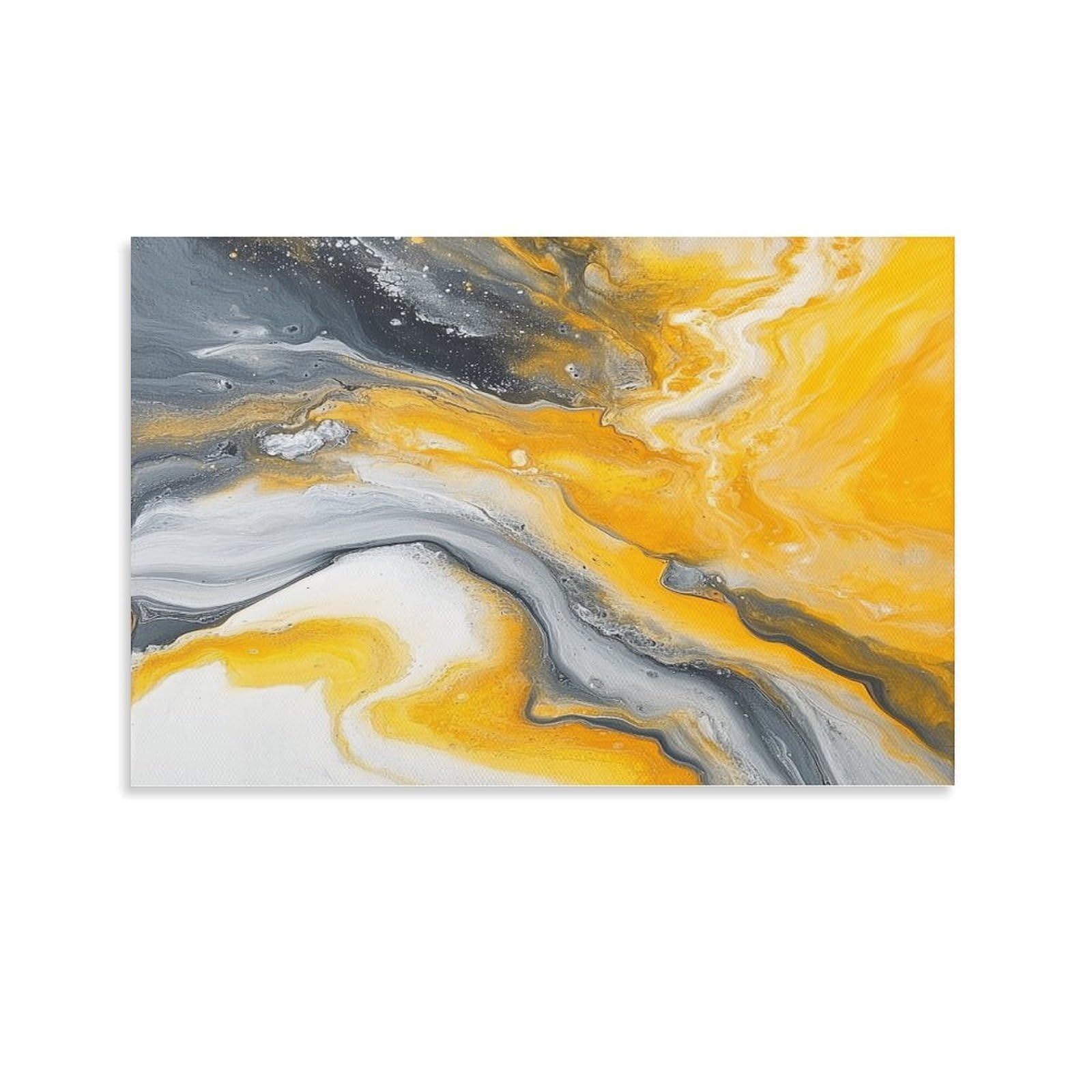 Colorful Pictures Canvas Wall Art, Yellow Gray Watercolor Painting Picture Painting on Canvas, Print Poster Decoration Artwork for Home Living Room Bedroom Wall Decor Unframe 24x36inch(60x90cm)