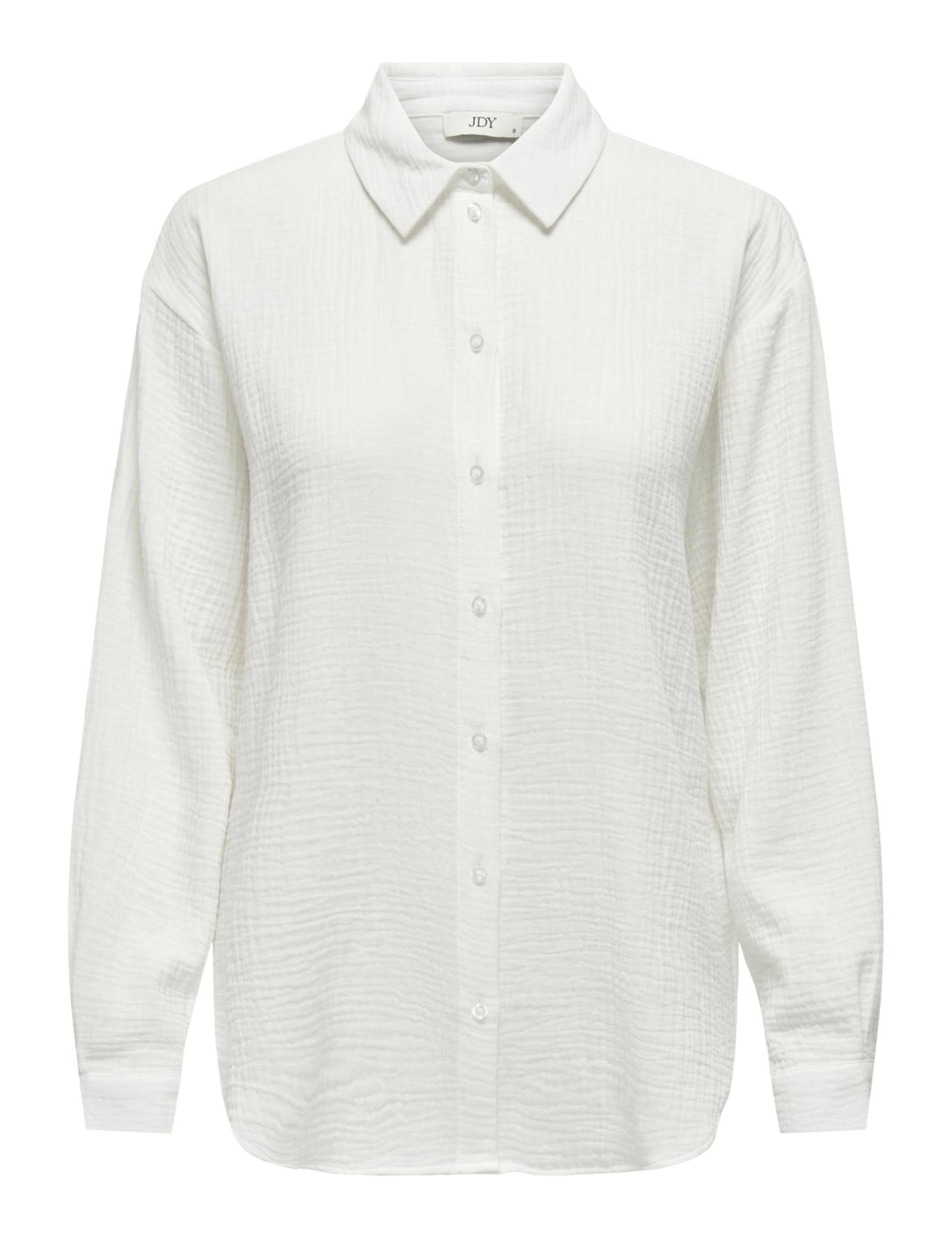 JdY Women's Theis L/S Loose Shirt WVN Noos, Cloud Dancer, L