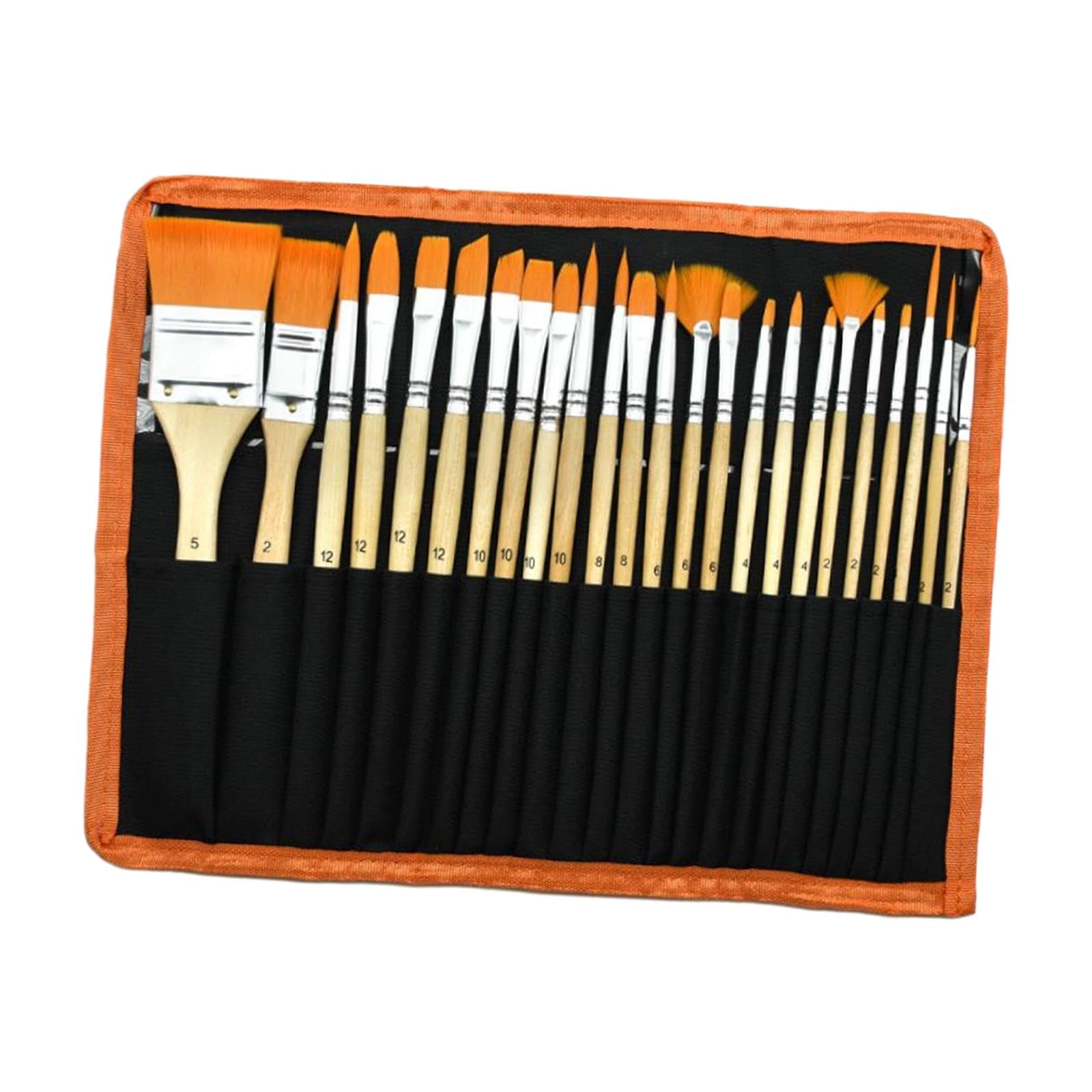 Pinceaux peinture acrylique kit de 24 pour maquillage artistique et loisirs créatifs
