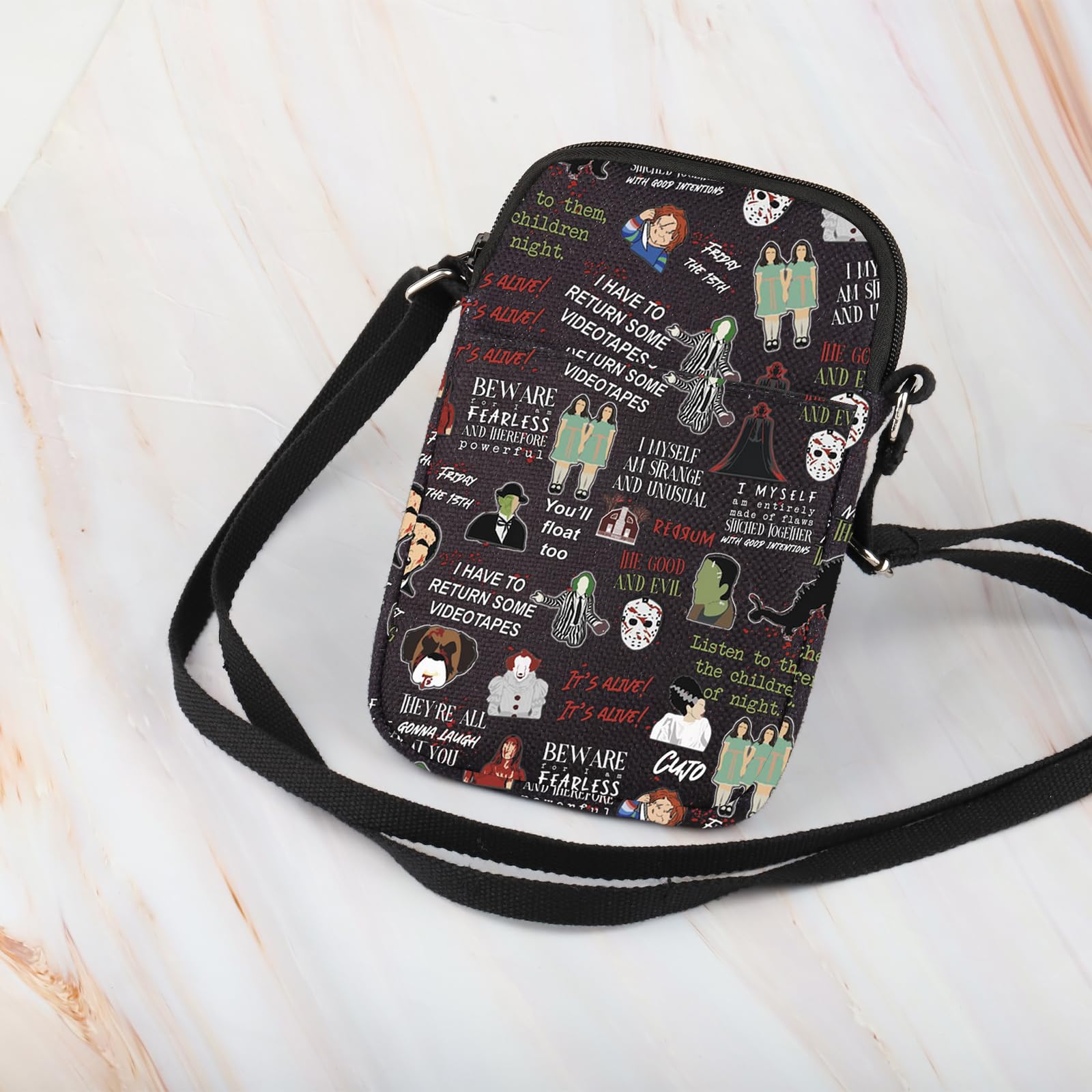 Scary Merchandise Halloween Horror Movie Merch Horror Movie Fans Makeup Bag Scary Lover Gift (Beware CR EU) - Image 4