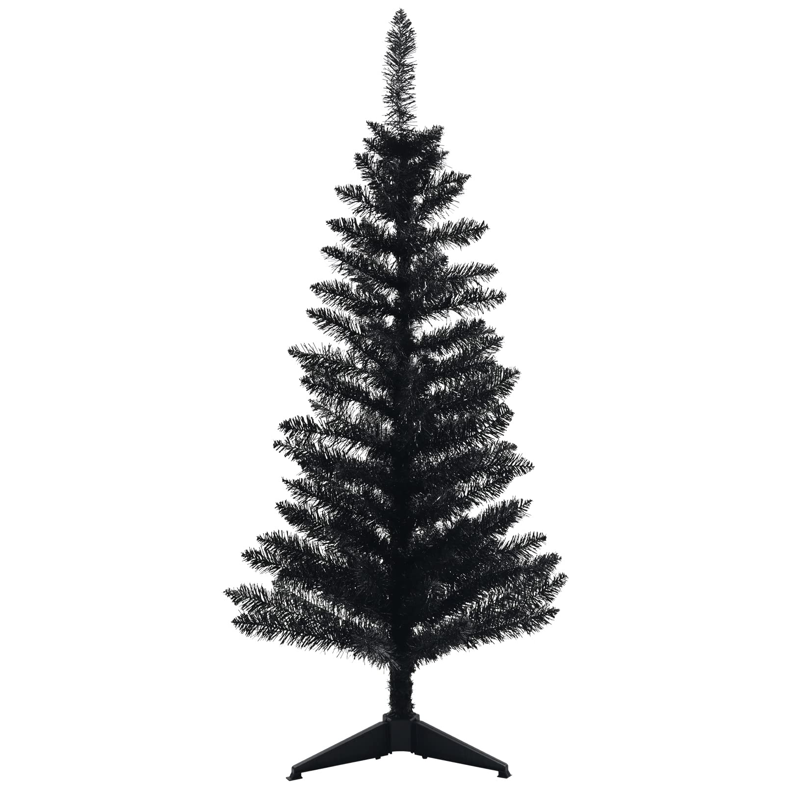 Kadunmina 4FT Artificial Christmas Tree with Stand Black Halloween Tree Small Christmas Tree Easy to Assemble Black Christmas Tree with 115 Branch Tips for Indoor and Outdoor
