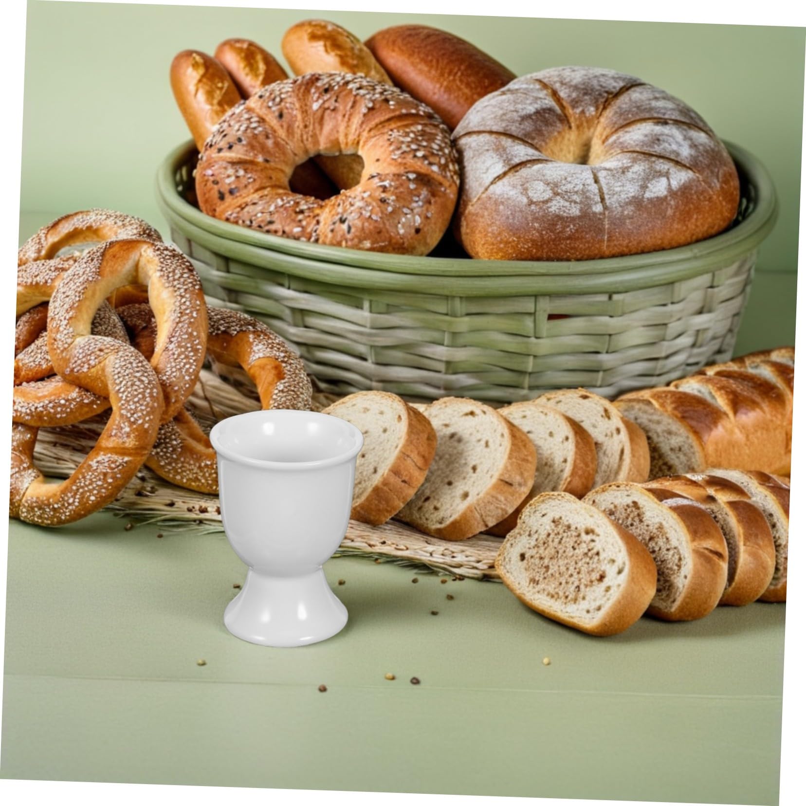 Coquetiers en Céramique Blancs, Lot de 6 pour Petit Déjeuner Cuisine | Maintiennent les Œufs à Coque, Présentation Élégante, Usage Quotidien, Service à Table et Rangement