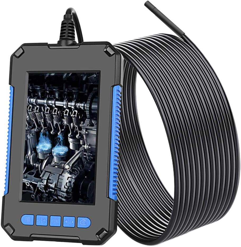 ULTECHNOVO Endoscope Industriel Endoscope Caméra Ip67 Étanche Hd Snake Camera avec Écran pour