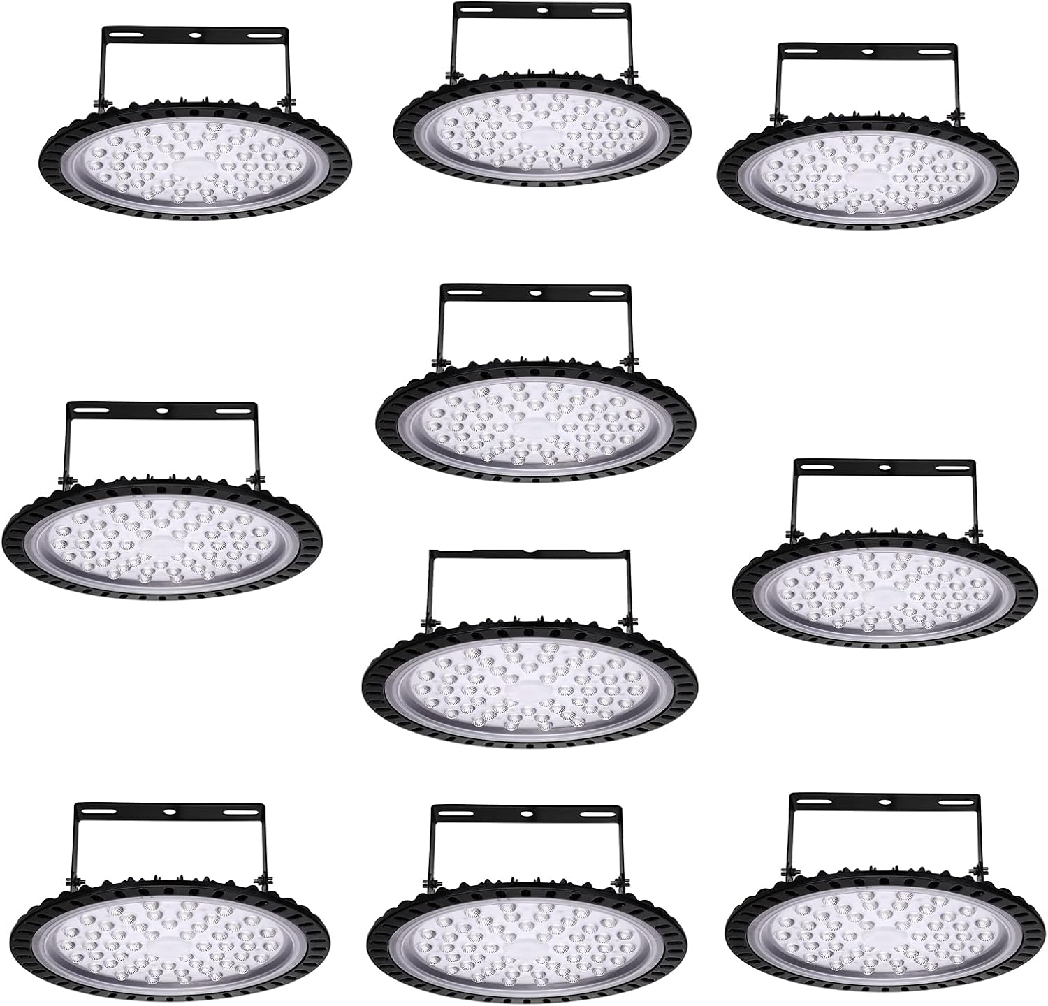 200W 10pcs UFO LED High Bay Lighting 20000 Lumen Factory Warehouse
