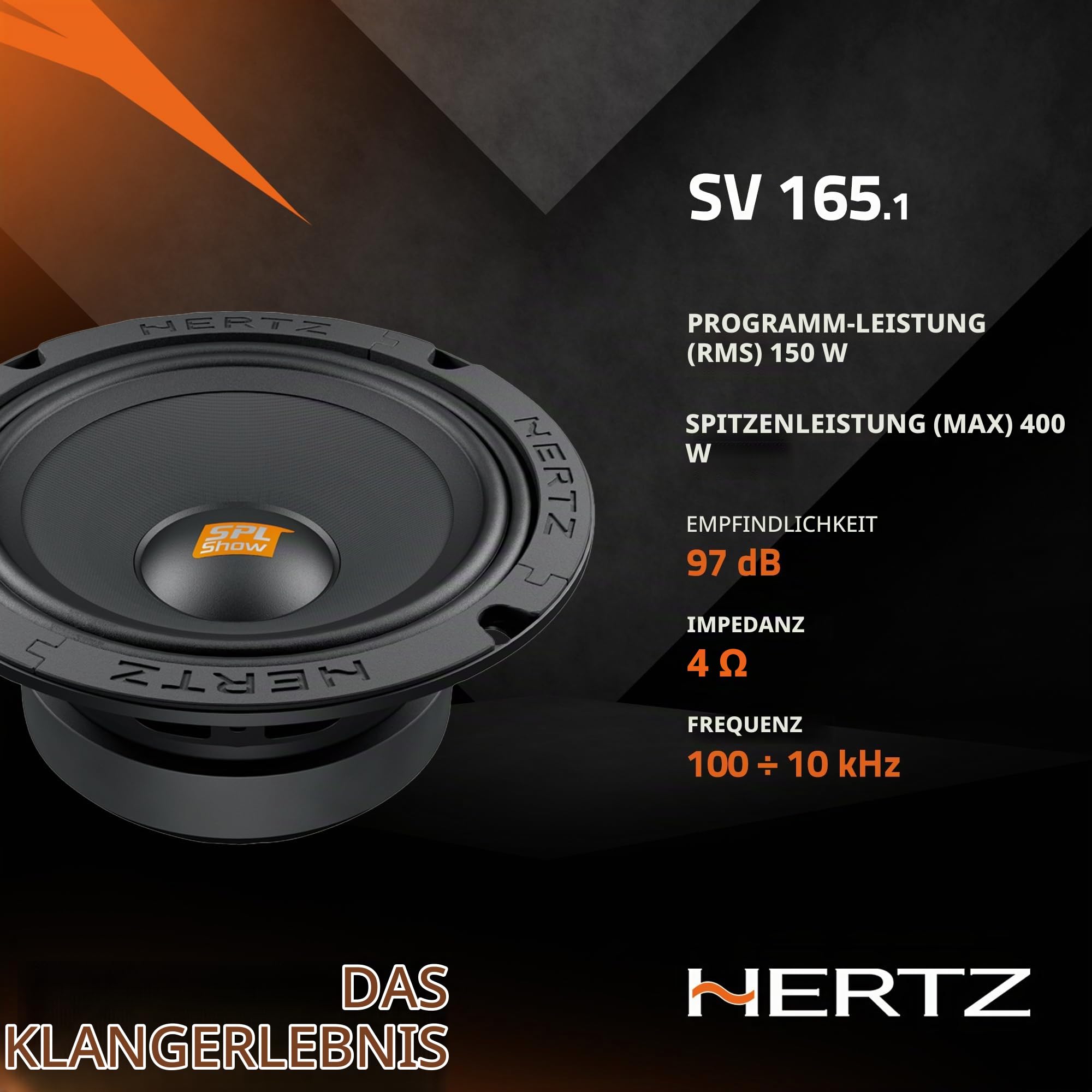 Hertz SV 165.1 Paar Tieftöner 165 mm, 400 W