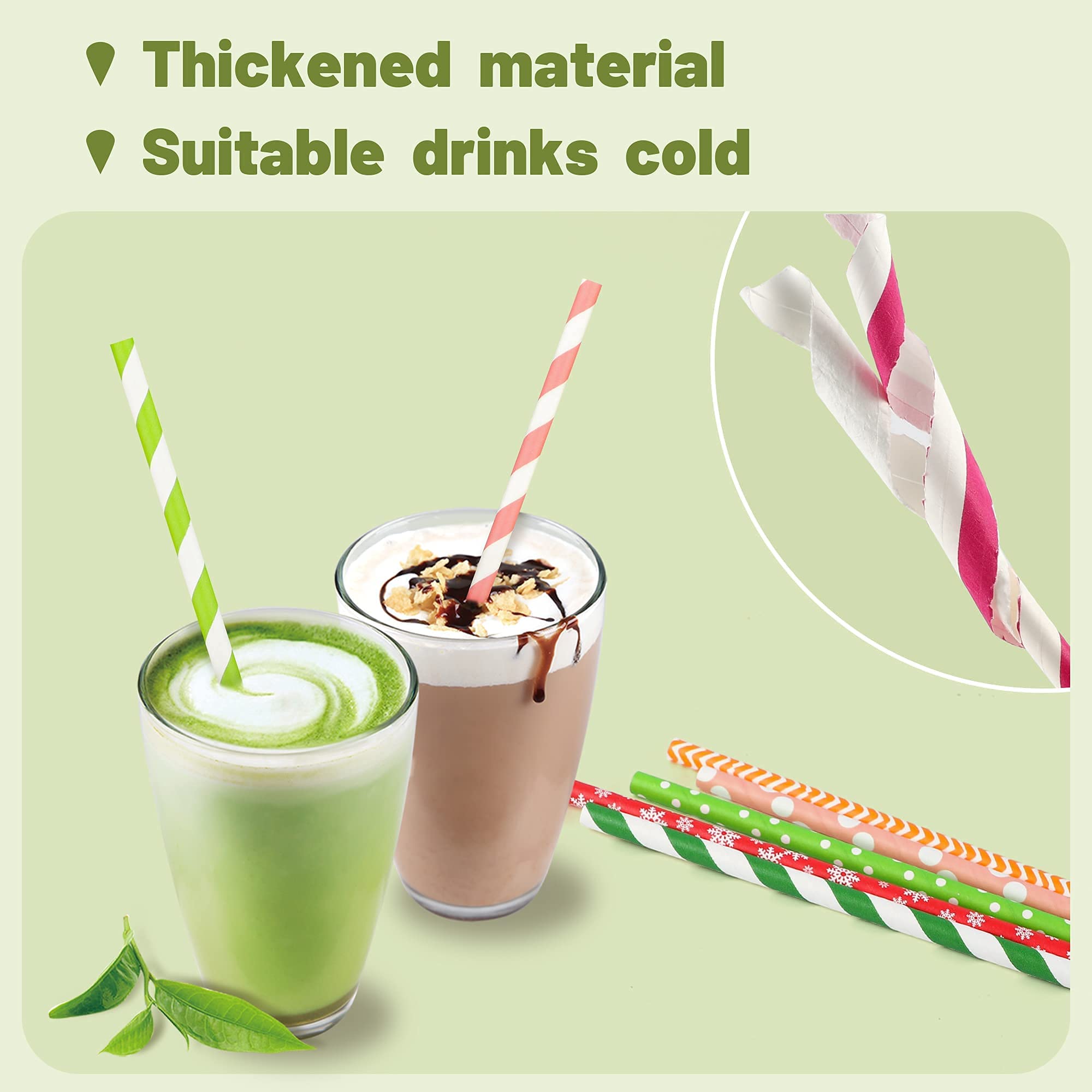 150 Cannucce Di Carta Biodegradabili | 6 Colorati Vivaci | Per Feste E Party Eco-Friendly - Foto 9