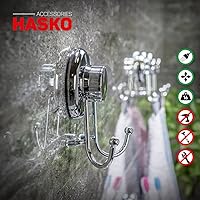 Vista 4 de Powerful Vacuum Suction Cup Hooks Holder for Towel, Robe and Loofah - Stainless Steel Hook for Bathroom and Kitchen (Chrome)