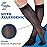 (3 Pairs - Closed Toe) Made in USA - Sheer Compression Socks for Women 15-20mmHg - Compression Stockings for Varicose Veins Circulation, Thrombosis, Embolism - Black, Medium - A101BL2-3