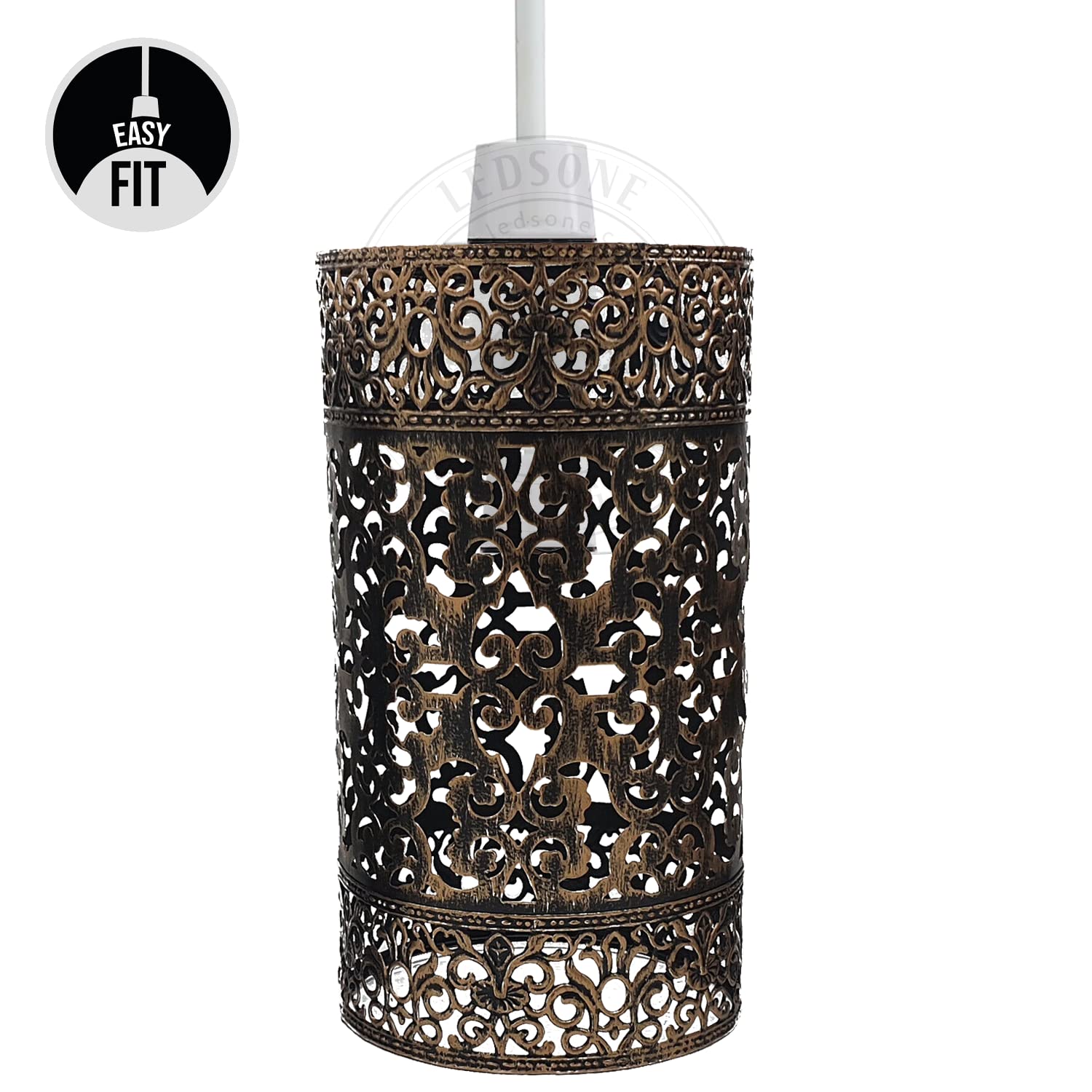 Ceiling Light Shade Metal Pendant Light Shade Ceiling Light Fitting Ceiling lamp Shades Industrial Ceiling Lights lampshade for Kitchen Light Ceiling lamp (Brushed Copper 7 - Image 3