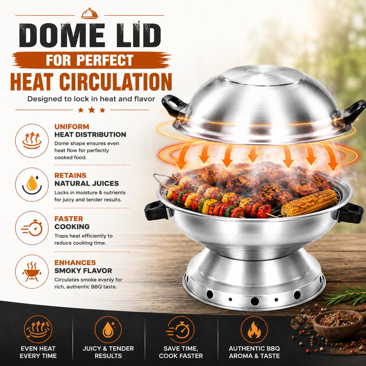 Aluminium Multi-Purpose Oven - Tandoor, Grill & More -6