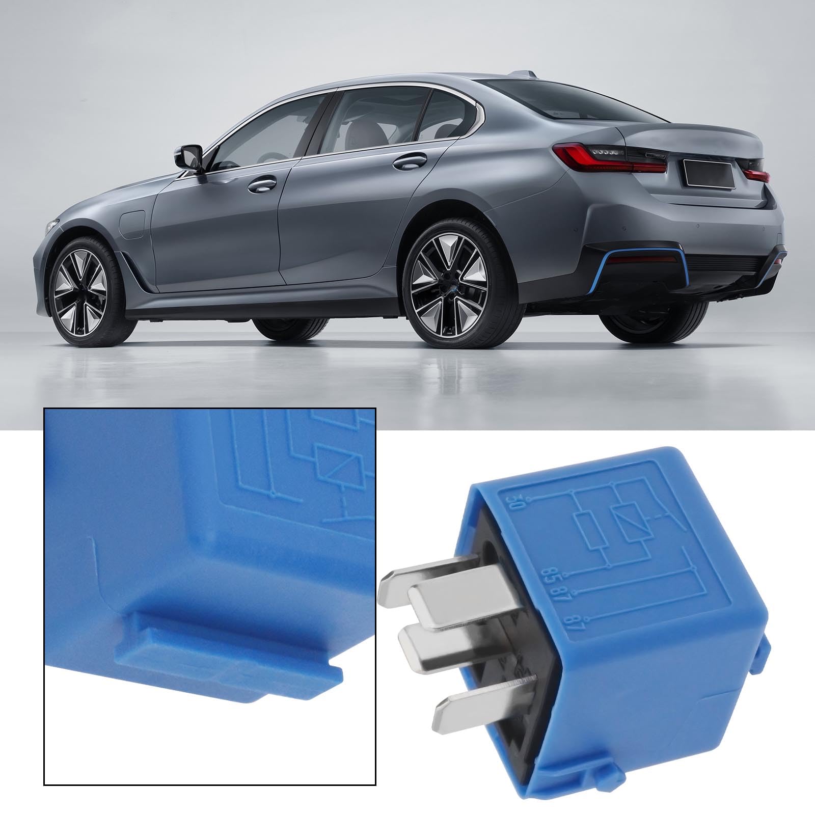 Relais de pompe à air multifonction de rechange 61366915327 compatible avec BMW Série 1 3 4 5 6 X1 X5 Bleu