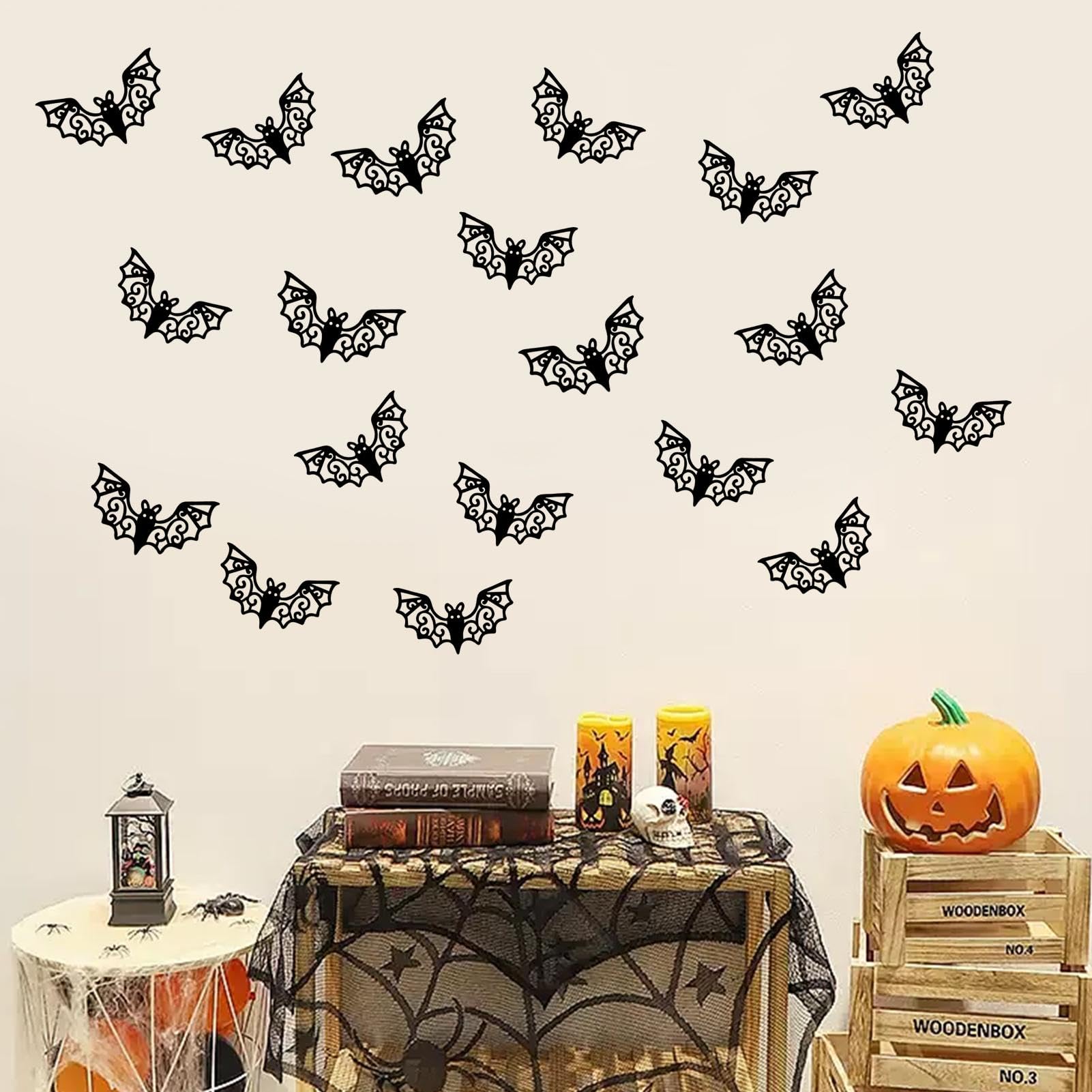 DERAYEE 12 Adesivi In Gomma Espansa A Forma Di Pipistrello, Fai Da Te Per Bambini, Decorazioni Halloween, Colorati