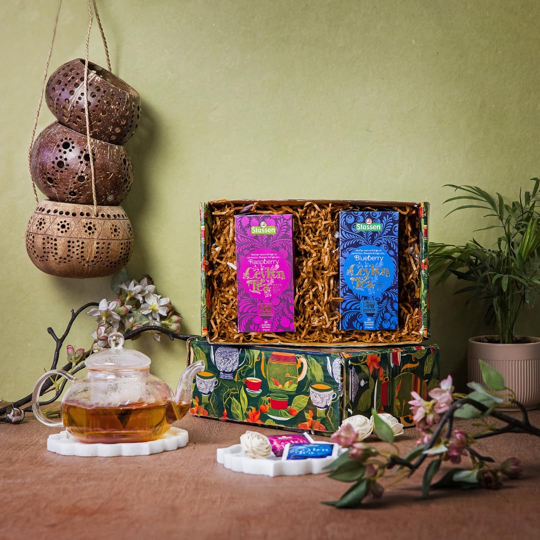The Infinity Box Imported Pure Sri Lankan Berry Duo Delight Tea Set | Blueberry & Raspberry Infused Tea | Refreshing & Fruity | Enjoy Hot & Iced | 50 Tea Bags - Image 3 thumbnail