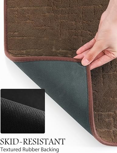 Miniatura 5 de AMOAMI - Tapete de baño superabsorbente de secado rápido, tapete de baño lavable con parte trasera de goma, tapetes de baño delgados para debajo de