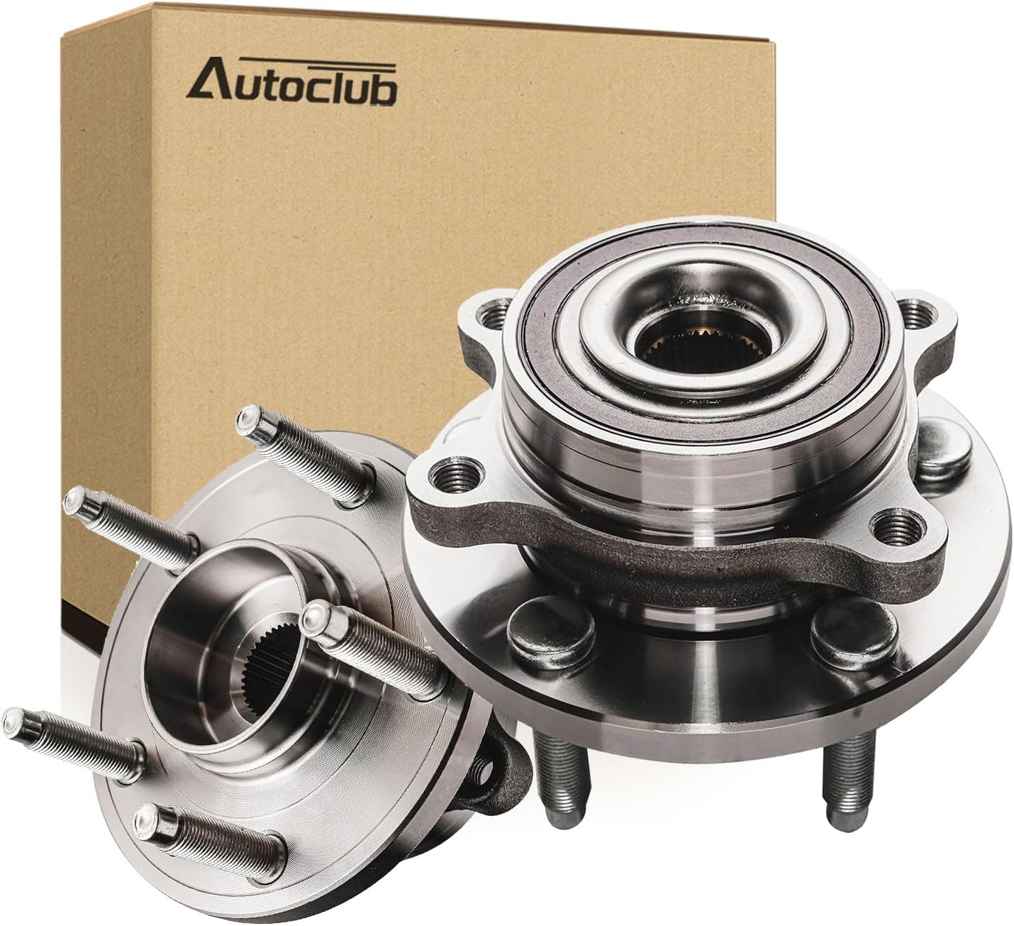 AUTOCLUB 513275 Rear Wheel Bearing and Hub for 2011-2015 Lincoln MKX, 09-19 MKS, 10-19 MKT, Ford Edge Flex Taurus Special Service Police Interceptor Sedan Assembly Replacement Left Right Side 2pc Set