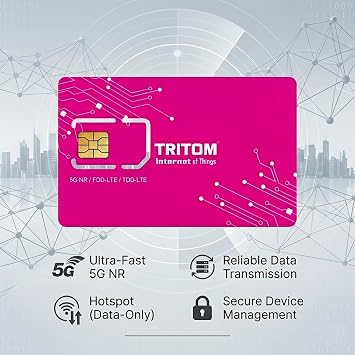 TRITOM 5G LTE IoT   SIM  10GB / 25GB / 100GB /