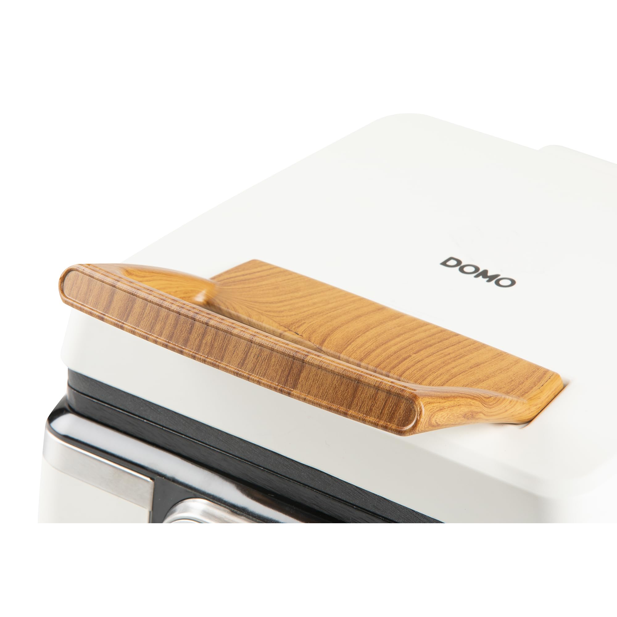 DOMO DO9280W Waffeleisen - Waffelautomat - Doppelwaffeleisen für Belgische Waffeln - Antihaftbeschichtung - Mit integrierter Timer - Kabelaufbewahrung - 1520W – Weiß
