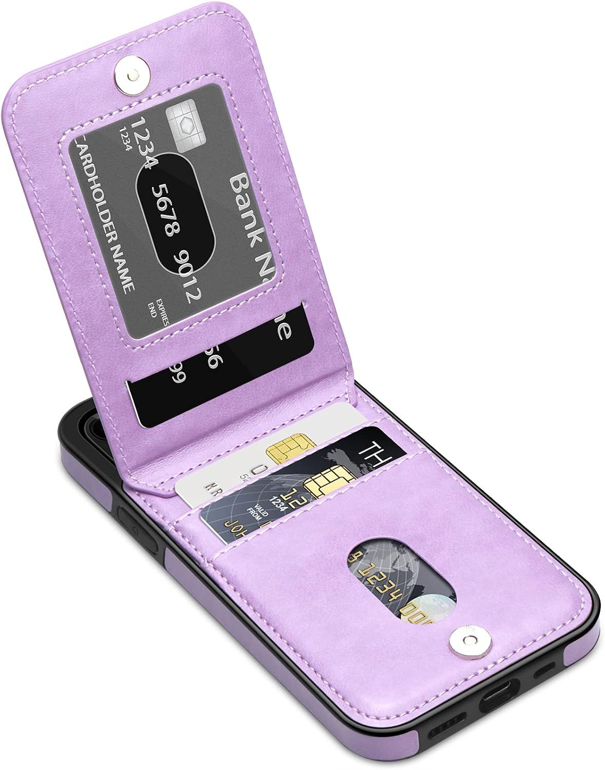 LakiBeibi for iPhone 12 Pro Max Case for Women Girls, Premium Leather iPhone 12 Pro Max Wallet Case with Card Slots Flip Protective Case for iPhone 12 Pro Max Phone Case 6.7 Inches (2020), Purple