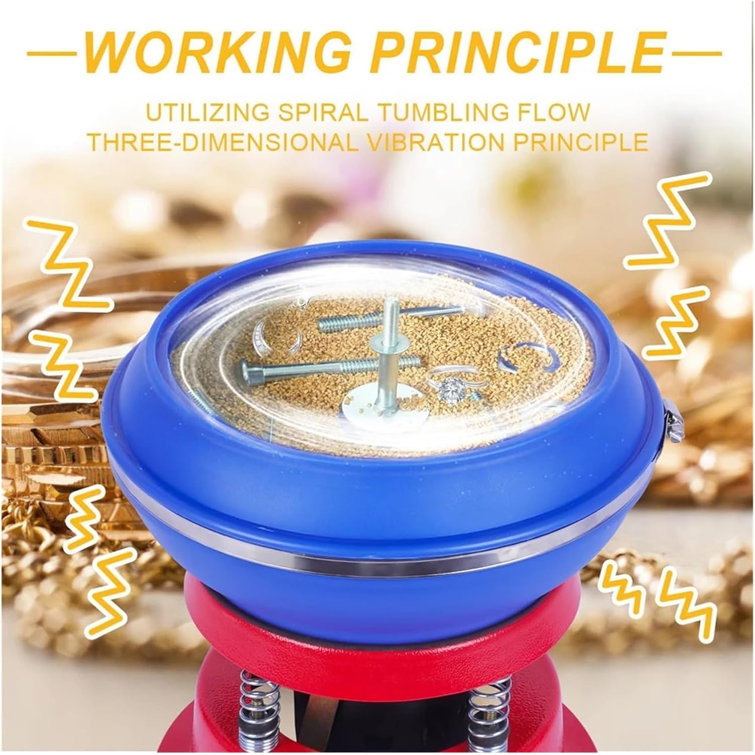 Vibration Polishing Machine For Jewelry Making, High-Frequency Precision Tool For Jade, Amber Metal Polishing Tumbler Jewelry for Jewelry, Wood, Amber, Metal, Jade