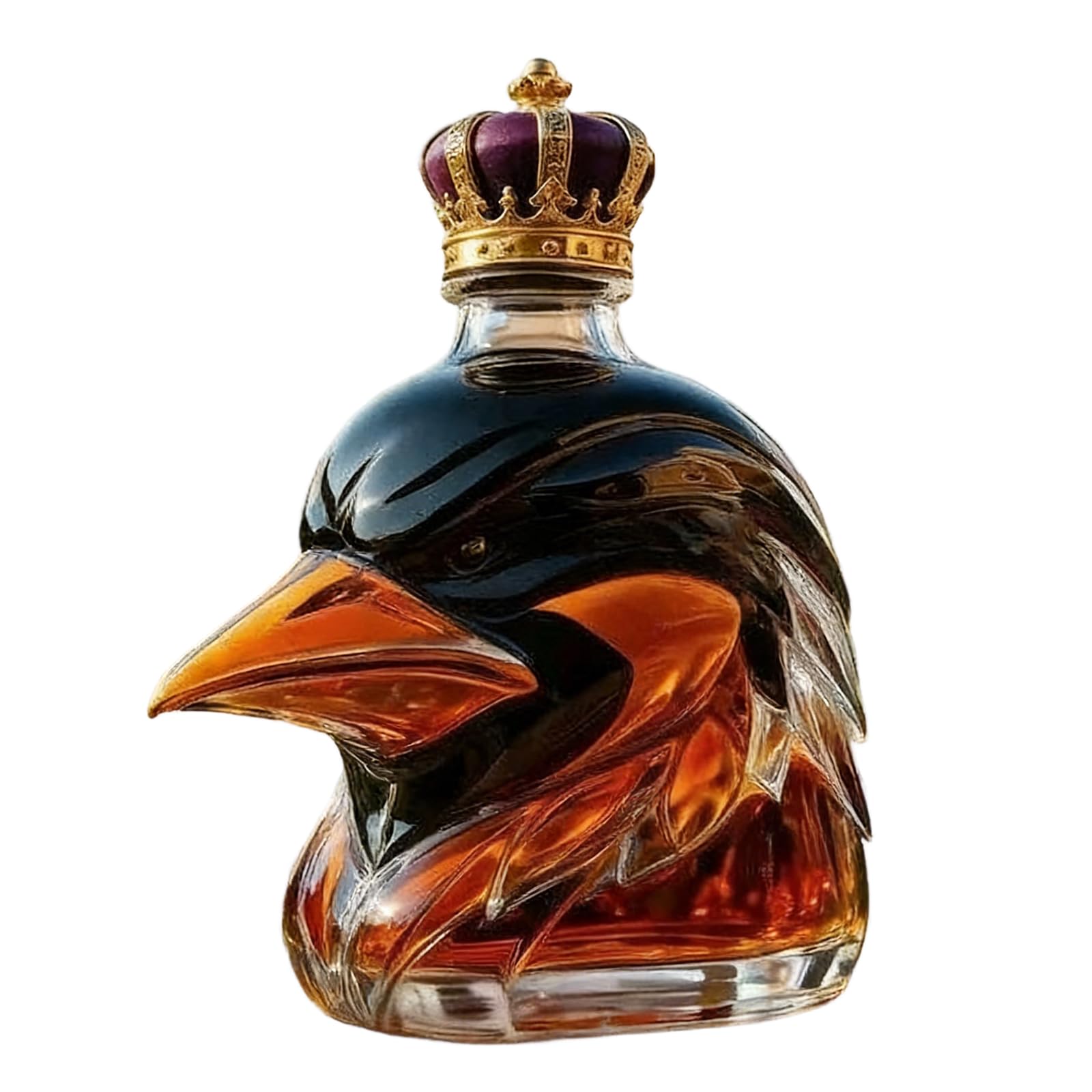 Linvimia Creative Hawks Head Inspired Whiskeys Container Shatter Resistant Construction Liquor Bottle Bourbon Enthusiasts Whiskeys Decanter for Parties