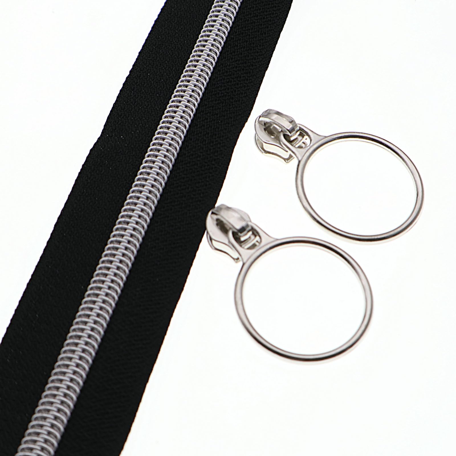 The Yard Reißverschlussband Nylon #5 – 9,1 M Lang, Weiß, Mit 25 Schiebern, Für Nähen, Taschen, Kissen, DIY