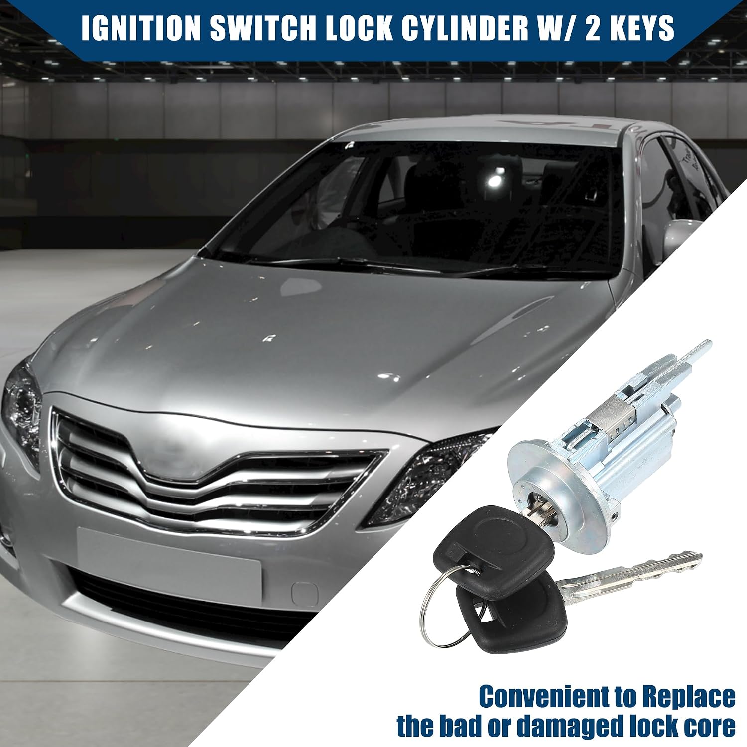 No.6905706020 Ignition Switch Starter with Keys for Toyota Camry Base LE SE XLE 2.4L L4 - Gas 3.0L V6 - Gas 3.3L V6 / Inner/Durable / 1 Set